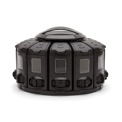 Auto-Measure Pro Spice Rack Carousel with 12 Compartments