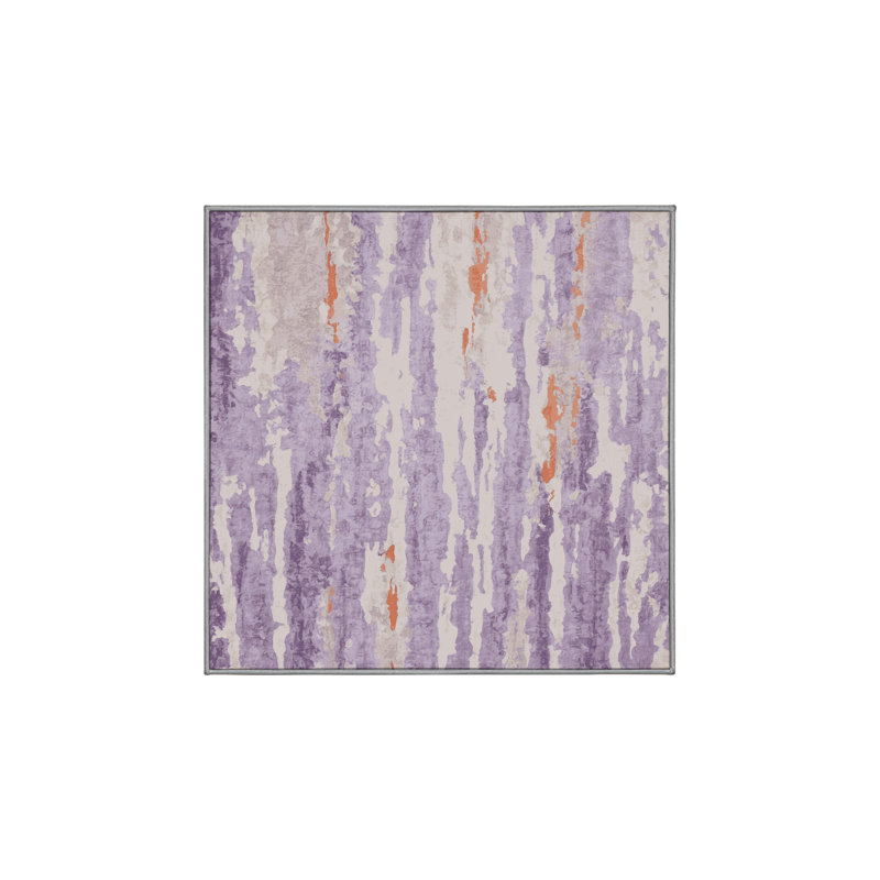 Tapis rose soyeux et moelleux, Carré 5 pi