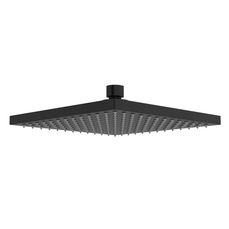 2.0 GPM 8" Rain Showerhead, Black, 2.0 GPM
