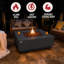 Brooklyn 40" W x 17" H Square Concrete Outdoor Fire Pit Table with Lava Rocks & Cover-1089952787-1089952786