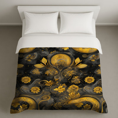 Housses de couette ornées de tourbillons floraux