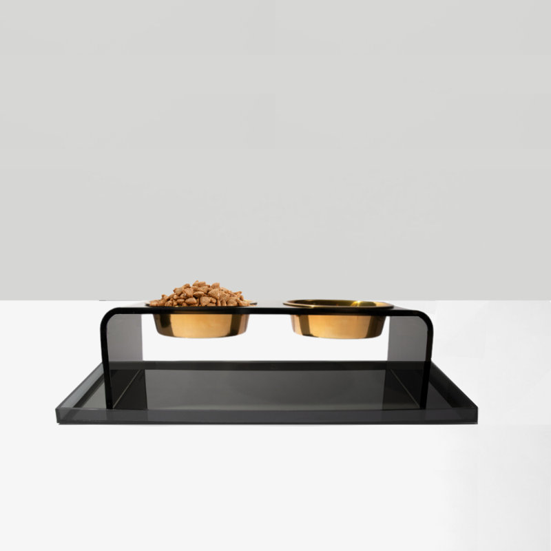 Clear Overflow Feeding Tray, Medium, Clear
