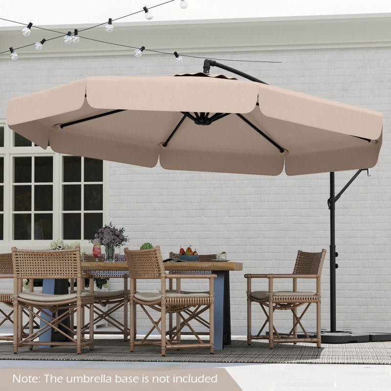 Parasol suspendu en porte-à-faux 10 pi, Beige