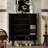 Vintage Flower Solid Wood Shoe Cabinet 17 Pair Shoe Storage Cabinet