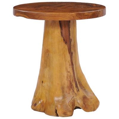 Table basse en bois de teck massif 15,7 po x 15,7 po