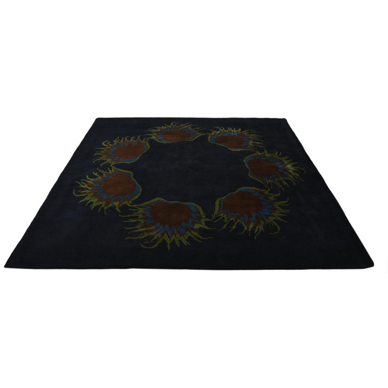 Tapis carré bleu marine 8 pi Pharris