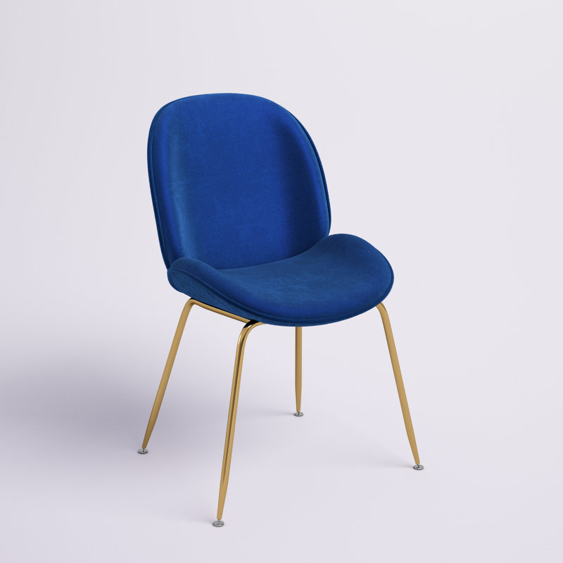 Collins 18.5'' H Upholstered Side Chair, Blue