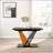 61.81(46.46) Inch Extendable Dining Table, Modern Geometric Rectangular Table With Sturdy Frame And MDF Base-364357013