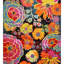 Tapis jaune à motif floral Lorene-86603359