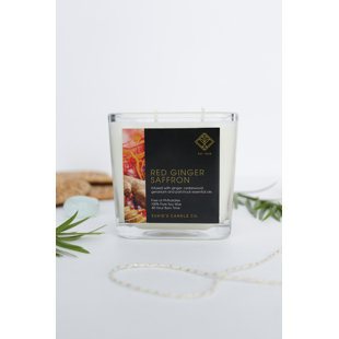 Red Ginger Saffron Scented Jar Candle