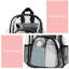 Sac à dos Sac à dos transparent Étanche Sac de rangement en PVC Sac à dos de grande capacité