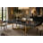 Maximo Graphite Lacquer Extendable Dining Table – Gold Base-42908553