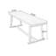 Bureau d'écriture rectangulaire en bois massif noyer-368823926