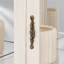 Vitrine de coin lumineuse, vitrine de style couronne avec portes et tablettes en verre trempé, ampoule incluse, décor de rangement en coin pour le salon et la chambre à coucher, finition blanche-133702354