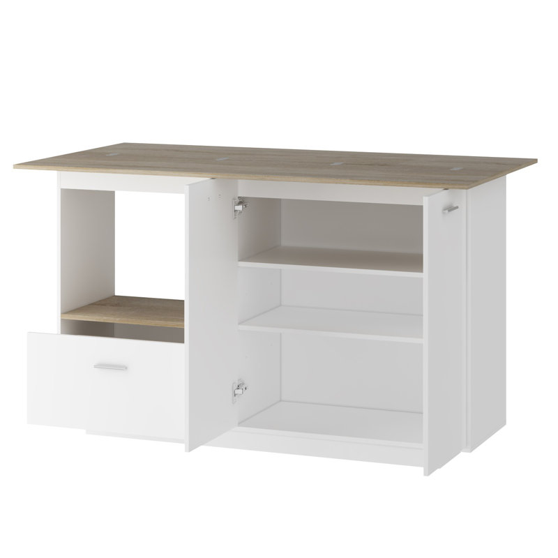 Elegant Multi-Functional Kitchen Island With Ample Storage