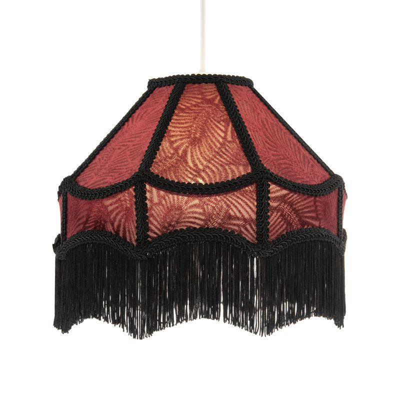 19cm H Fabric Empire Lamp Shade ( No Direct Attachment Method ) in Red