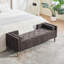 Banc de rangement en chenille avec accoudoirs et 2 traversins-130121001