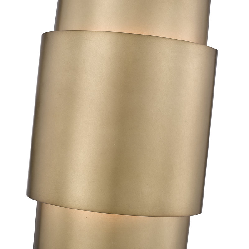 Leadington Flush Mounted Sconce, Rubbed Brass