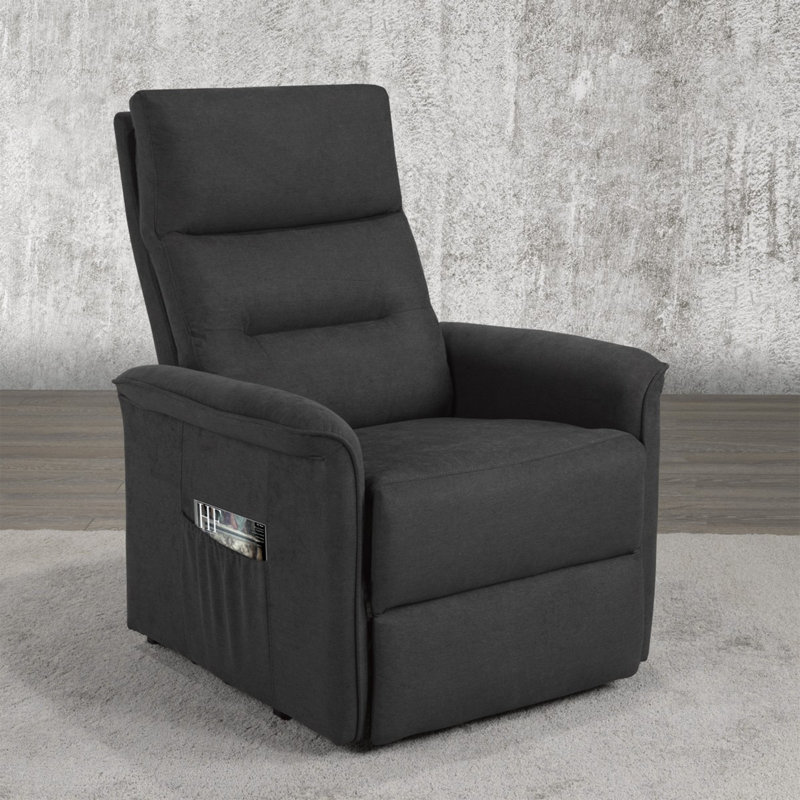 Fauteuil inclinable électrique Brassex avec revêtement en tissu gris foncé Brassex, Similicuir gris foncé