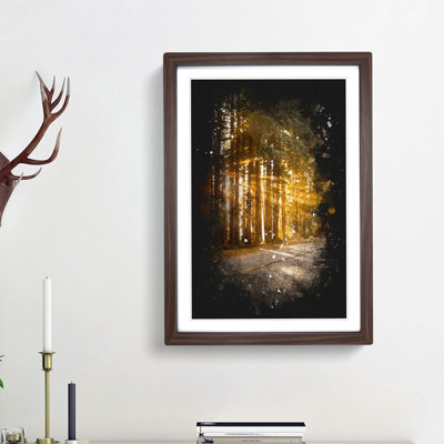 Sunlight Through the Forest - Framed Print