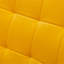 Chaise en velours jaune avec un revêtement rembourré tendance de qualité soyeuse