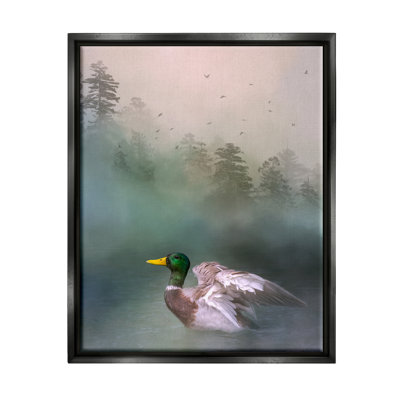"Canard colvert", art mural sur toile flottante par Kelley Parker