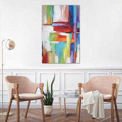 Abstract City Lights by Radiana Christova - Wrapped Canvas Painting