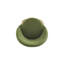 Ensemble de 4 tabourets de bar rembourrés vert olive pour l'intérieur avec pieds dorés polis-184859088