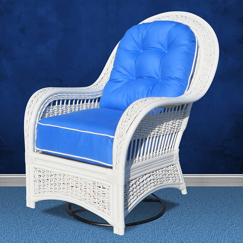Chaise berçante intérieure pivotante Cabery, Citron baja