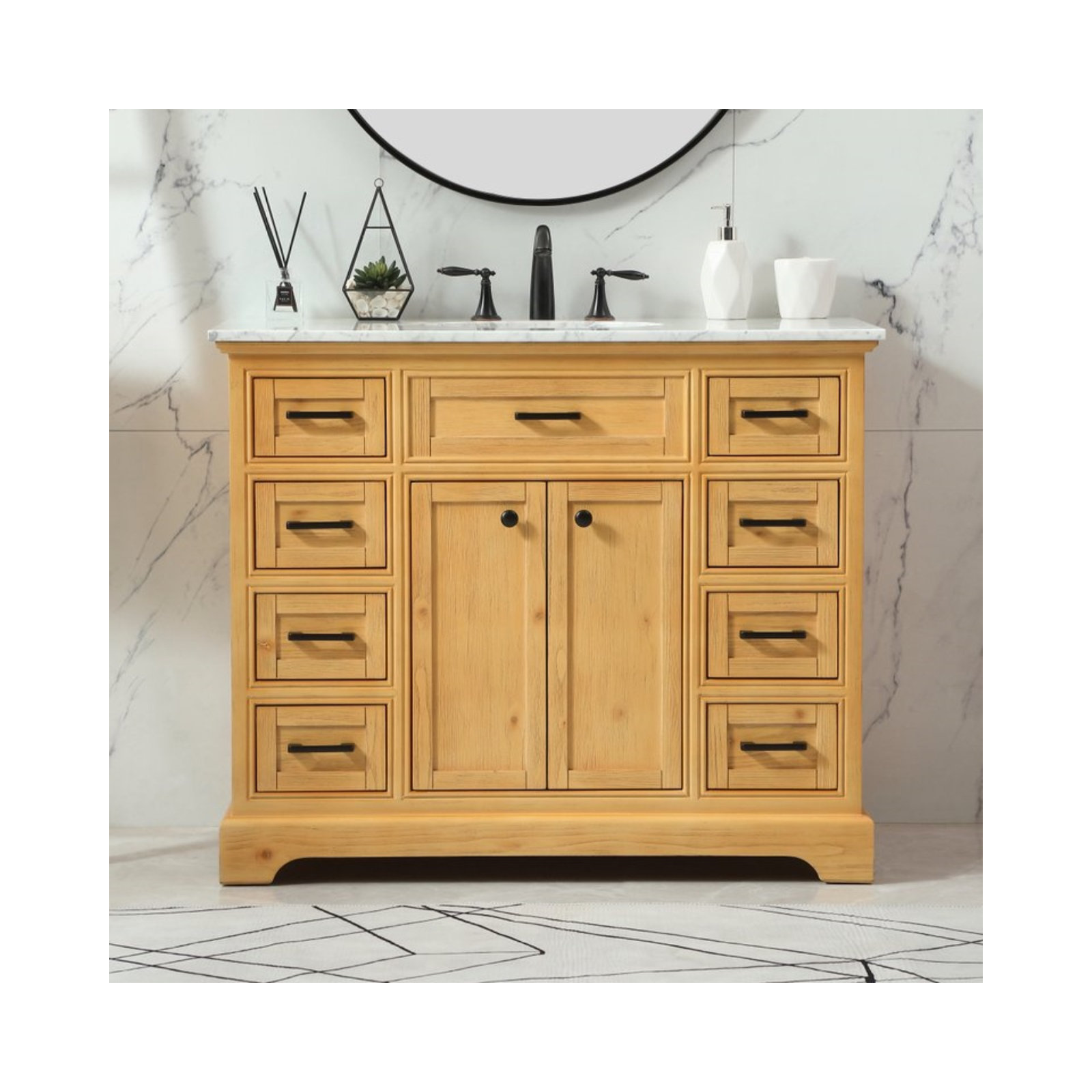 Hermes 42" Single Bathroom Vanity Set, Natural