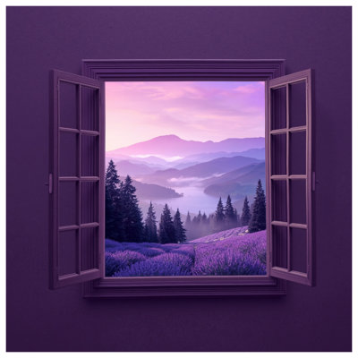 Lavender Mountain View Quilted Bedspread All Sizes