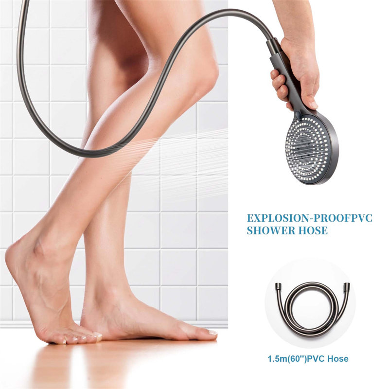Handheld Shower Head, Brushed Black