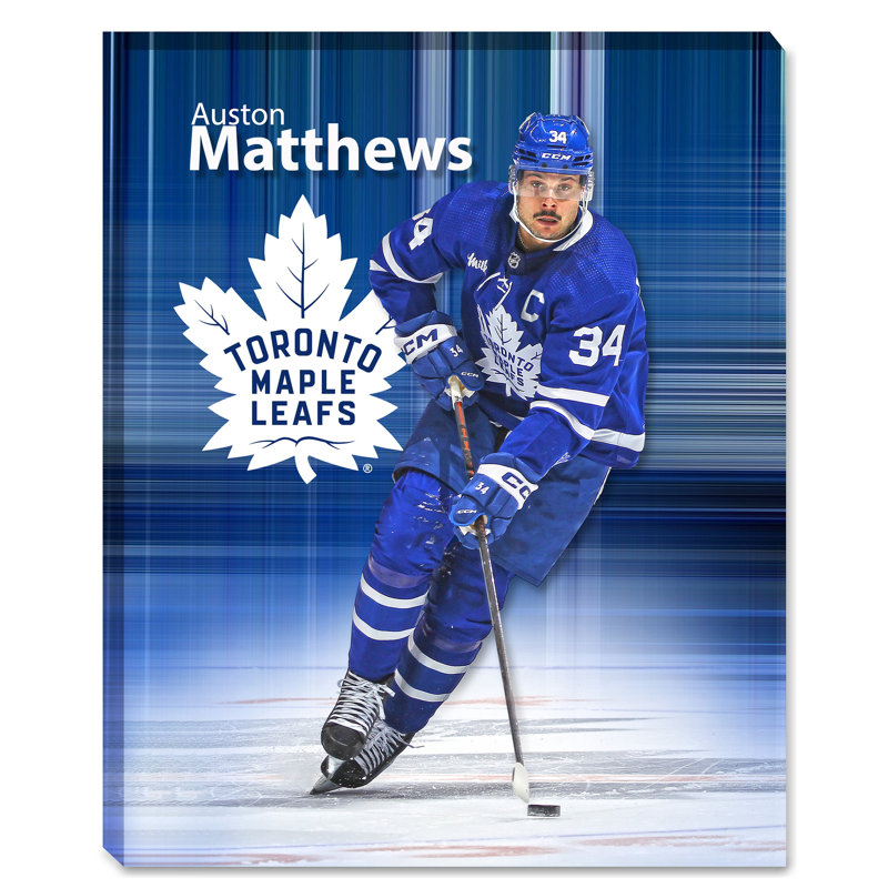 Auston Matthews - toile 16 x 20 feuilles d'érable