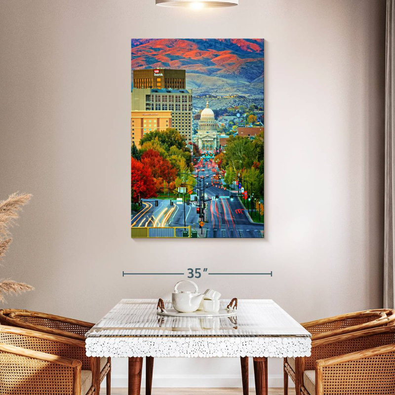 Aime Boise Autumn Sunset, 48" H x 32" W