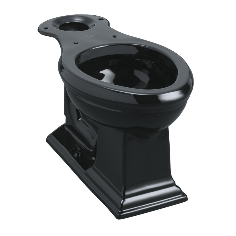 Memoirs® Stately Comfort Height 1.28 GPF Elongated Two-Piece Toilet, Black Black, Right-Hand