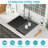 Laundry Sink Drop In - 25" X 22" X 12" Laundry Utility Sink 16 Gauge Stainless Steel Drop In Topmount Gunmetal Black 12 Inch Deep Single Bowl Above Counter Utility Laundry Room Sink Basin