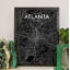 Atlanta City Map - No Frame Print-97872639