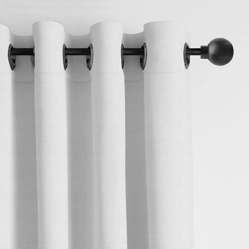 Paire de rideaux Elsie, L 50 po x L 144 po, Blanc