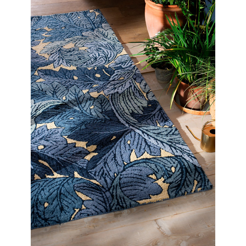 Acanthus Hand Tufted Floral Area Rug, Rectangle 4'7" x 6'6"