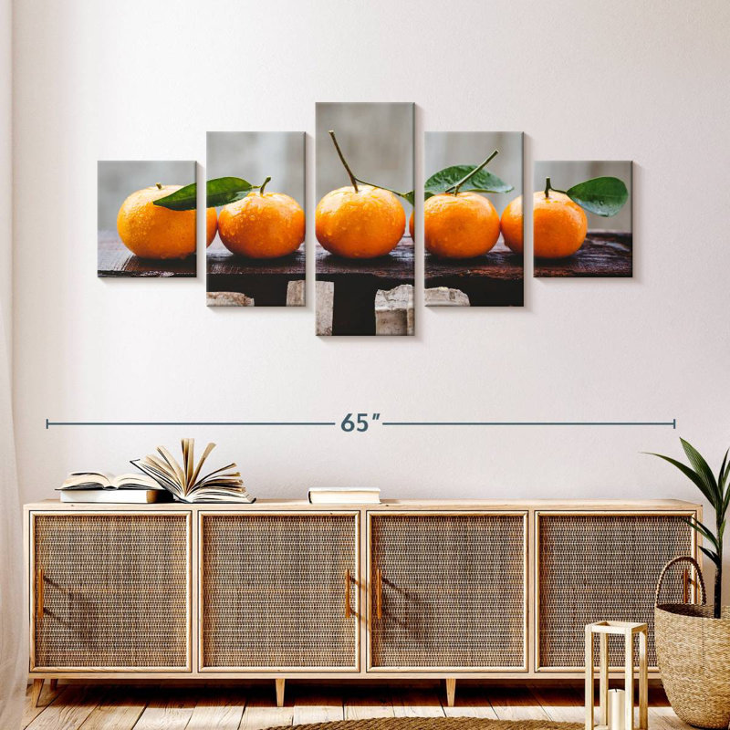 Mandarin Orange Fruits, 24" H x 55" W