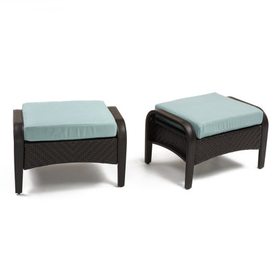 Barcelo Rattan Club Ottoman with Cushion
