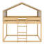 Lit superposé en bois robuste avec tente-129172407