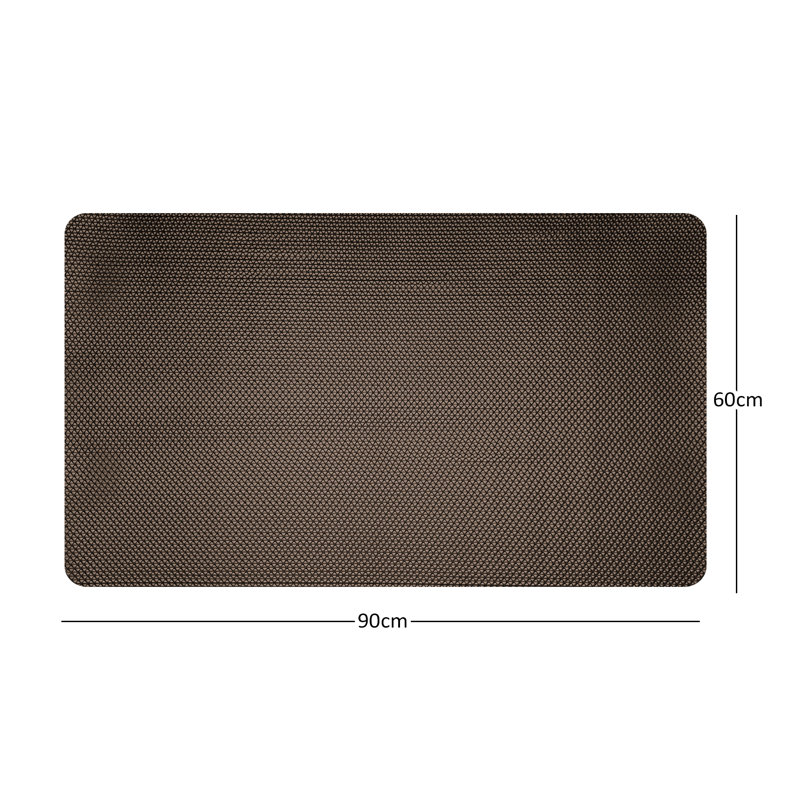 Plastic / Acrylic Shower Mat, Gray/Brown, 90cm, 60cm