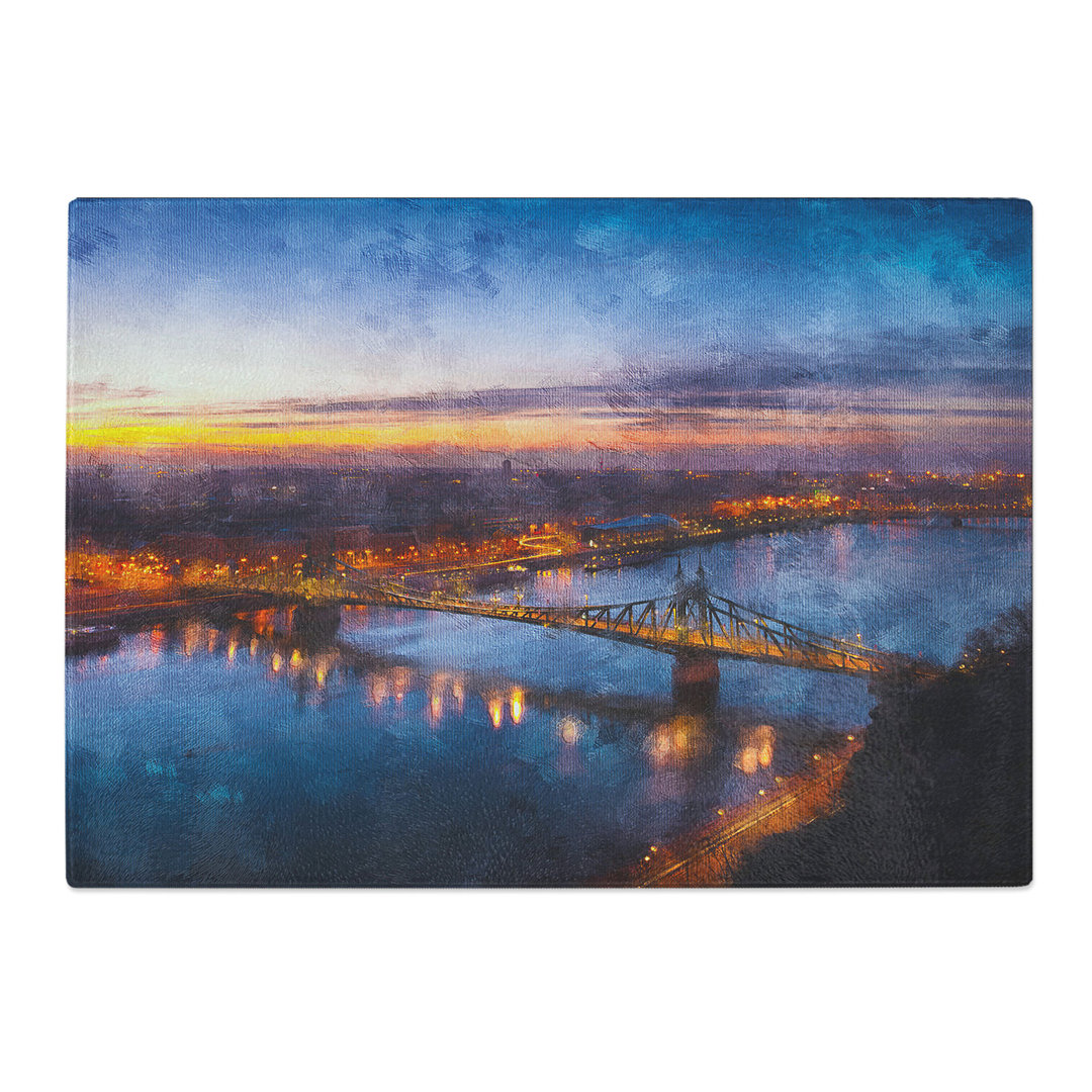 Tempered Glass Budapest Skyline in Hungary Chopping Board