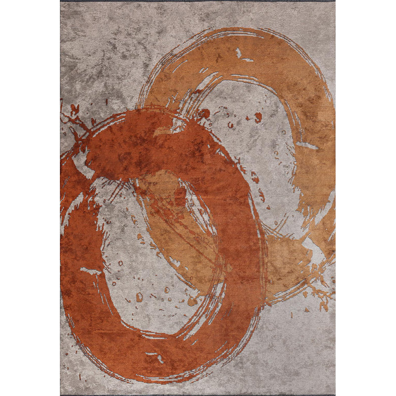 Modern Abstract Art Paint Splash, Rectangle 7'10" x 11'2"