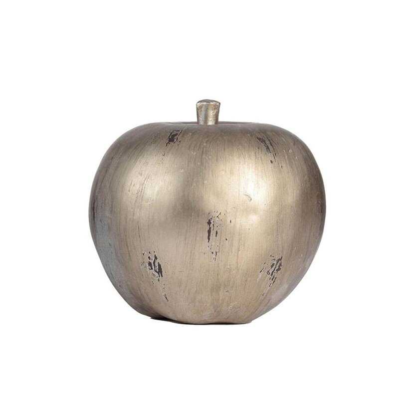 Sculpture antique de pomme en argent