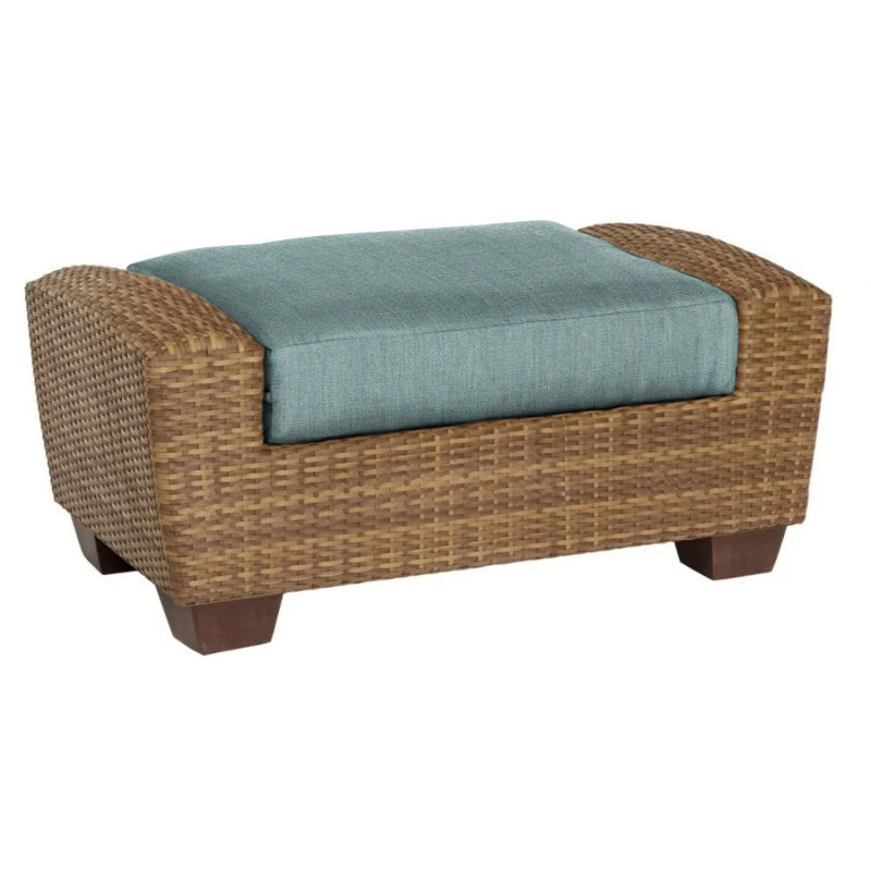 Repose-pieds d'extérieur avec coussin Saddleback, Toile spa Sunbrella®, Café