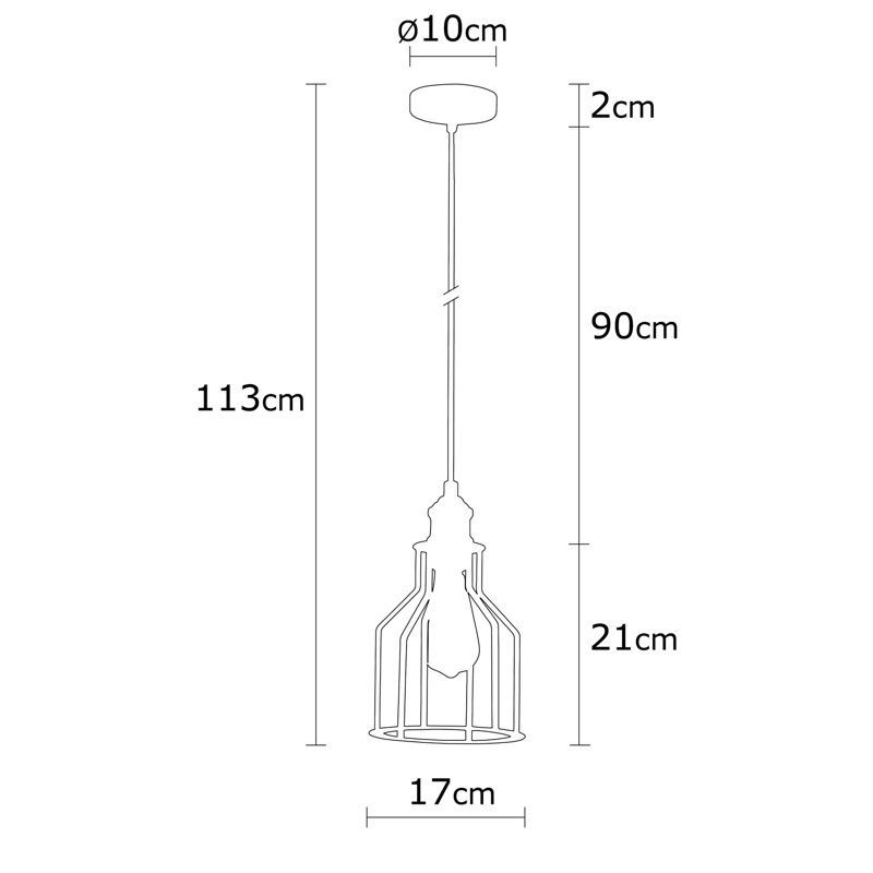 Luminaire suspendu géométrique 1 lumière Downham