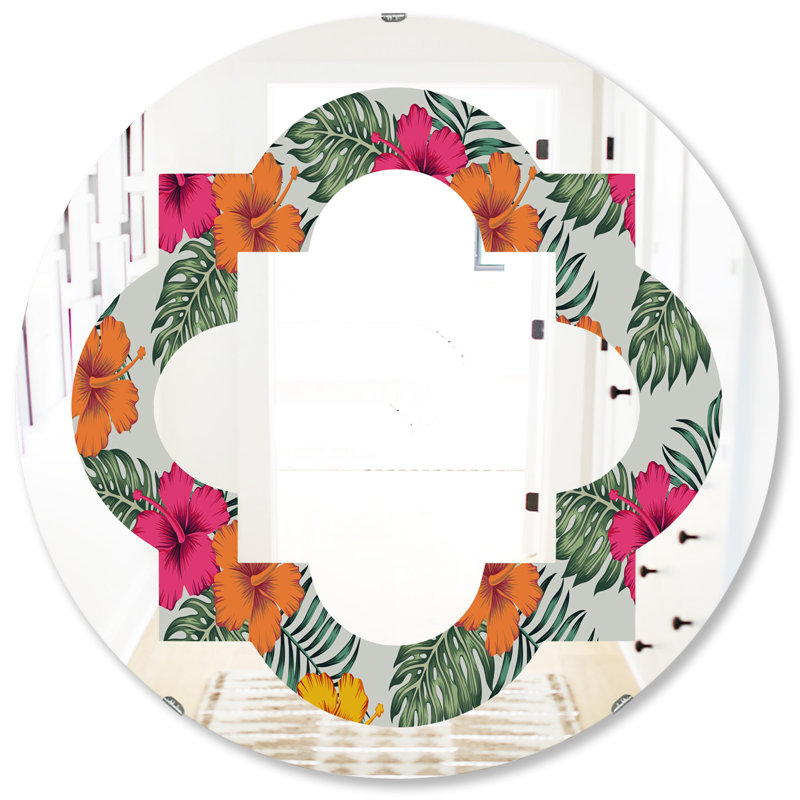 Miroir mural éclectique Quatrefoil, H 31,5 po x l po