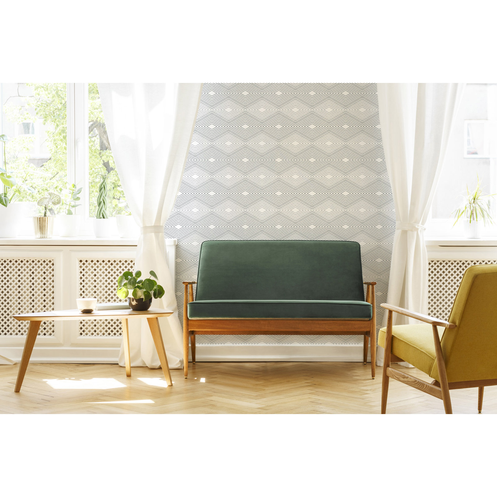 Huron Peel & Stick Wallpaper Roll, Quartz White, Non-pasted
